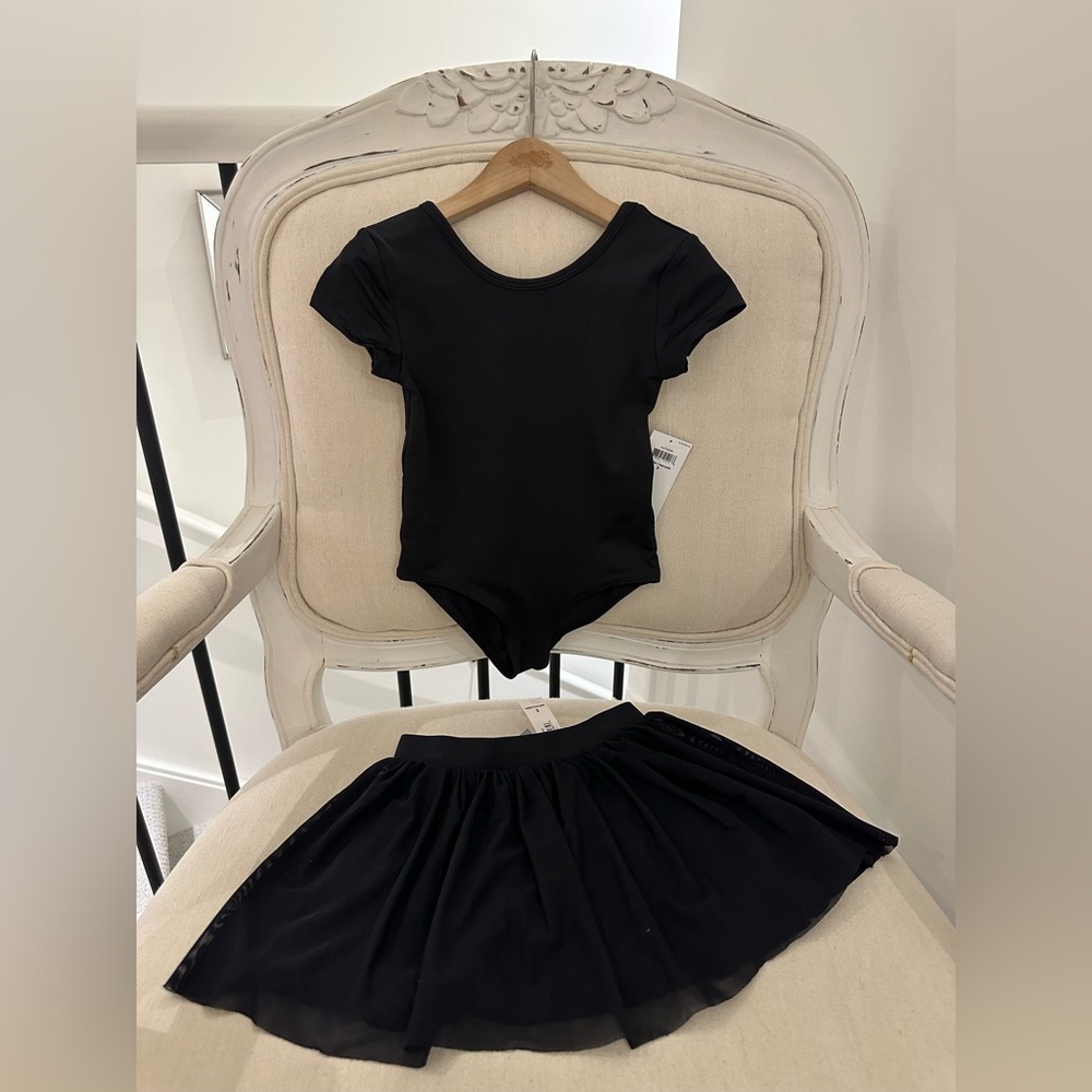🖤 3T Toddler Girls two piece black ballet dress up and Dance costume outfit NWT